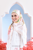 ( AS-IS ) Garden of Hurrem Bloom Mixed Silk Satin Square in ELYA