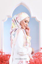 YES ( Square ) Garden of Hurrem Bloom Mixed Silk Satin Scarf ( ESMA )