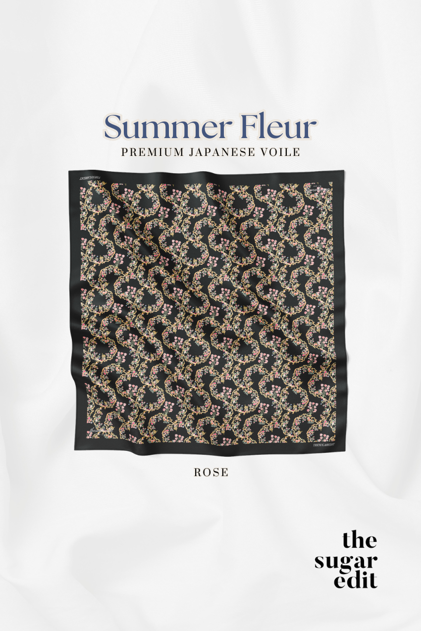 THESUGAREDIT Summer-Fleur Series Premium Japanese Voile ( Rose )