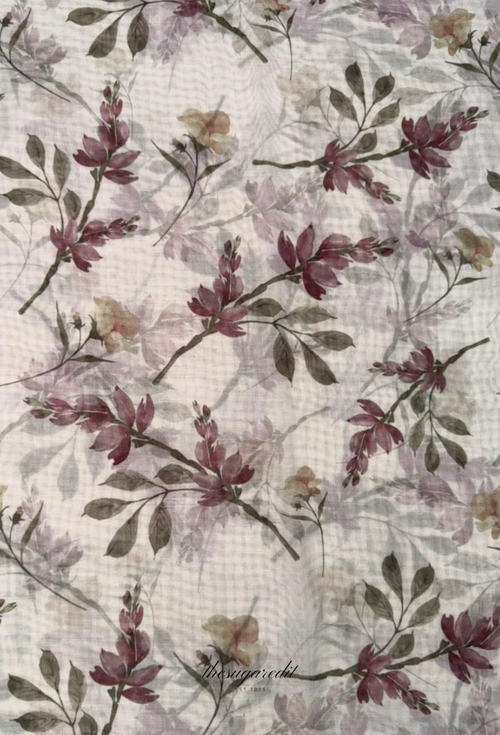 TSE BloomInvitation Japanese Cotton Voile Square - Valencia