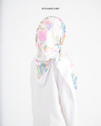 YES DEFECT -  Matte Satin Silk Sq (She is in The Bloom) in Maria