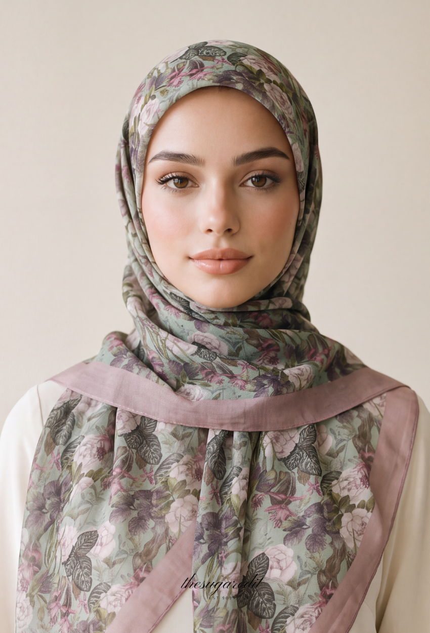 TSE BloomInvitation Japanese Cotton Voile Square - Brompton