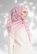 YES DEFECT - ( Japanese Voile Square Scarf ) Girl Boss ( Iconic ) 46 inch