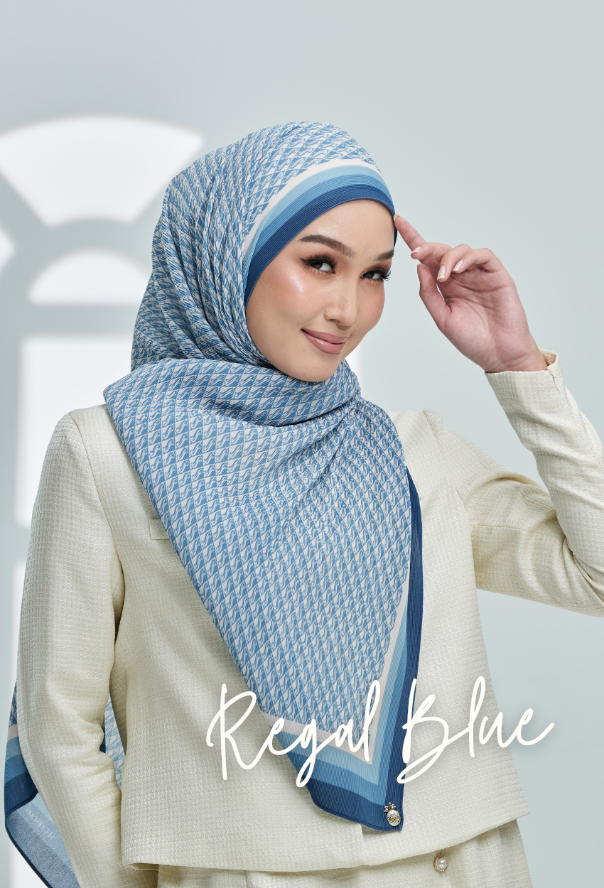 (SAMPLE) ( Full Wide Pleats Shawl ) Classy Monogram ( NAISS )
