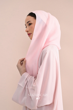 Noir Éclat Kate The Scarfé Hood /Shawl 100%Silk in (Rosewater)