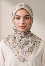 TSE BloomInvitation Japanese Cotton Voile Square - Chenai