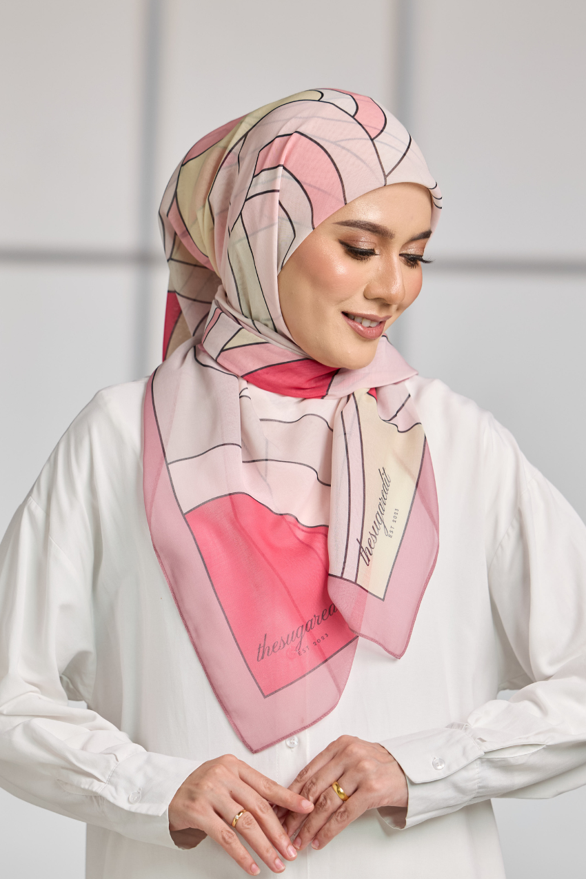 YES DEFECT - TSE Paris Cotton Voile Square Scarf Lily