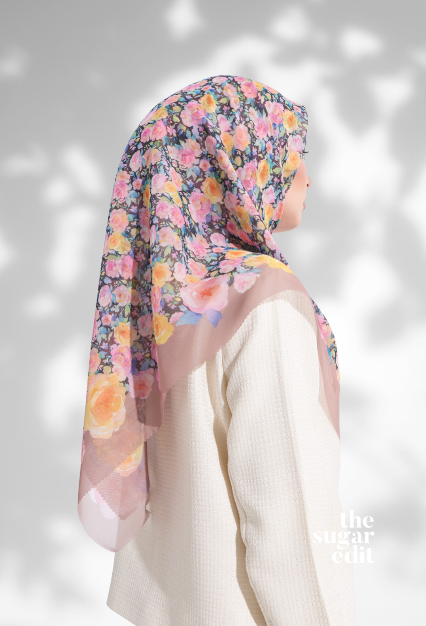 YES DEFECT - THESUGAREDIT Bella Blooming JapanCottonVoile In ( NEW MOON )