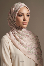 TSE BloomInvitation Japanese Cotton Voile Square - Roma