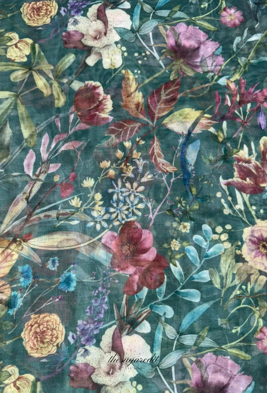 TSE BloomInvitation Japanese Cotton Voile Square - Queensland
