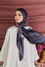 YES DEFECT (Square ) Celeste In Mixed Silk Matte Satin (Starlight)