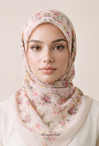 TSE BloomInvitation Japanese Cotton Voile Square - Velora