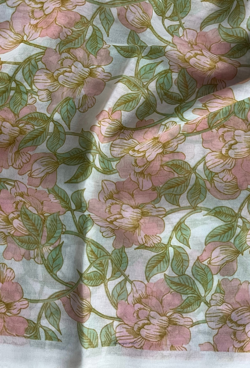 TSE BloomInvitation Japanese Cotton Voile Square - Irene