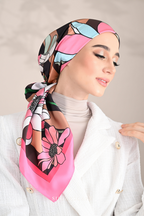 YES DEFECT - ( Square ) Blooming Matte Satin Silk Square ( STAY FOCUS )