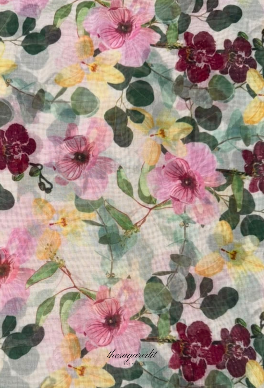 TSE BloomInvitation Japanese Cotton Voile Square - NewZealand