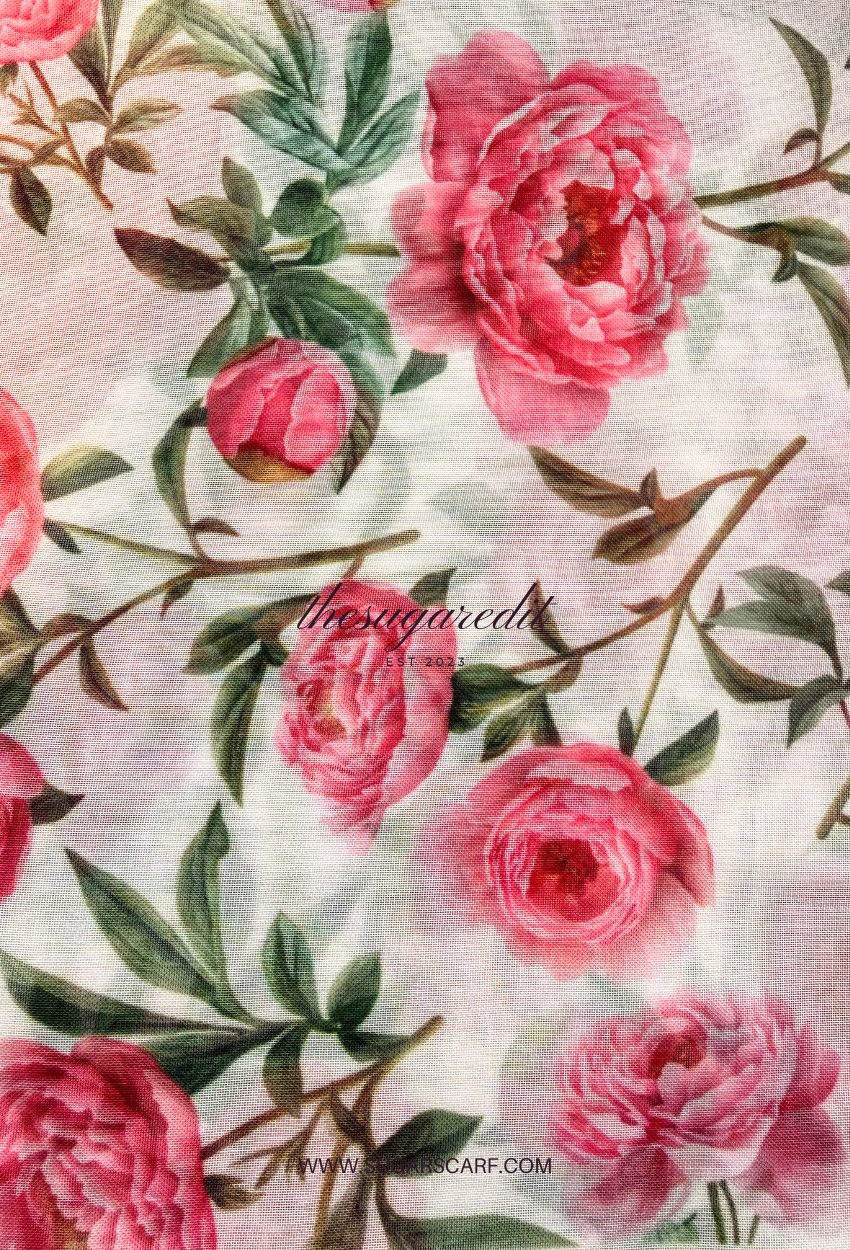 TSE BloomInvitation Japanese Cotton Voile Square - London