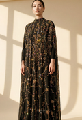Angeline Crystal Beads Drape In GoldenBlack
