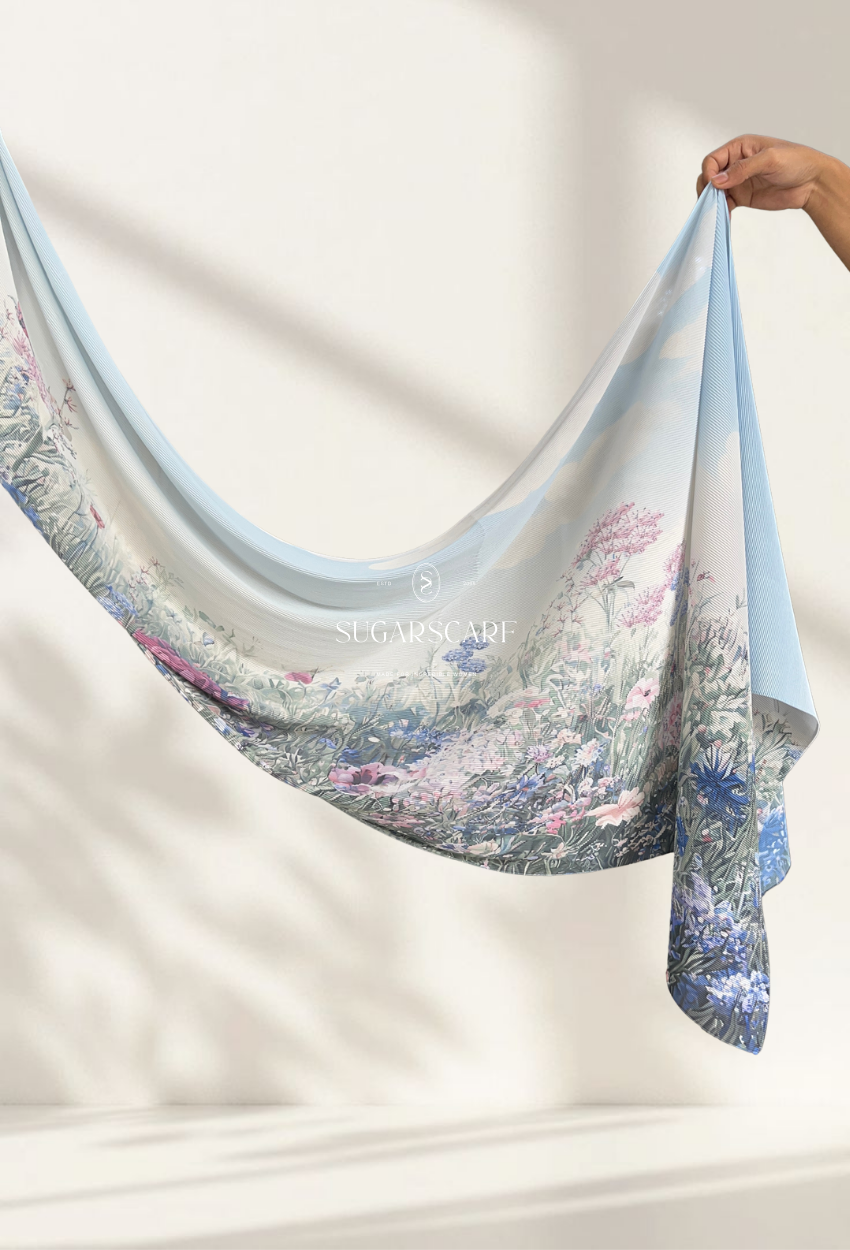 Fall In Love Wide Ultra Fine Pleated Shawl Ironless ·Margaux