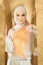 YES ( Full Wide Pleats Shawl ) Seri Raya Euphoria ( Chocolate Sunburst )