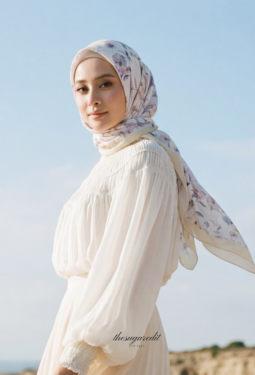 TSE Grace Collection Japanese Voile Square In Dewdrop