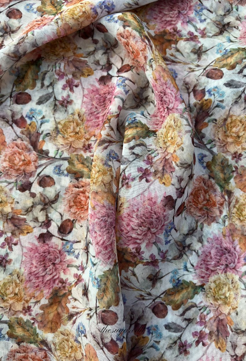 TSE BloomInvitation Japanese Cotton Voile Square MissRuby