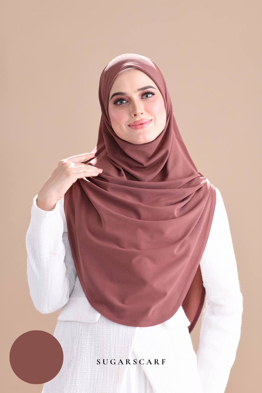 Iris Slip On Plain Hijab (Brick)
