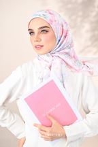 YES DEFECT ( Square ) Dear Rose Mixed Satin Silk Square ( Embrace )