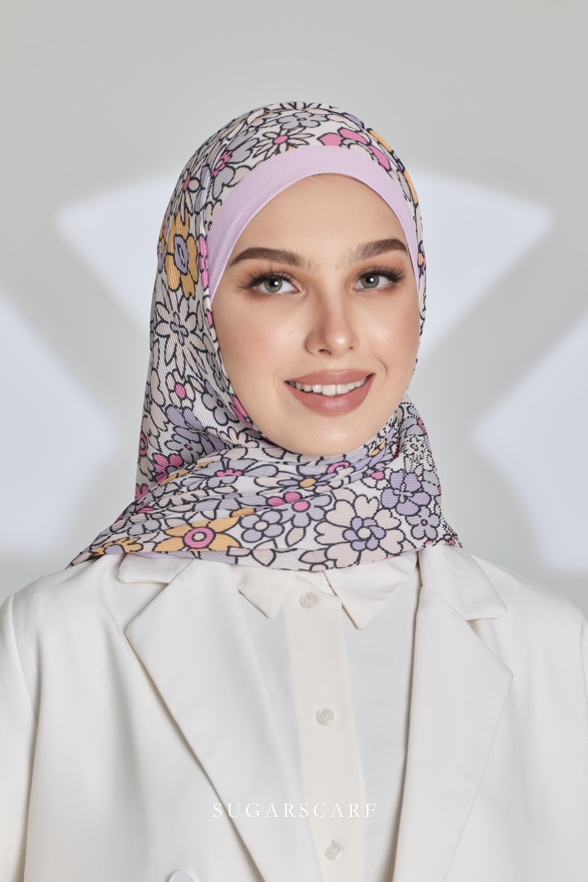 ( Full Wide Pleats Shawl ) Eid Flower Power ( HANDBAGS )