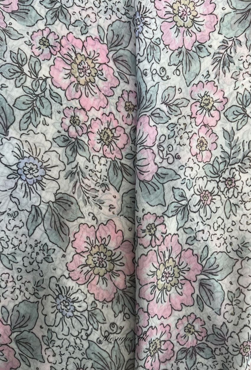 TSE BloomInvitation Japanese Cotton Voile Square Farra