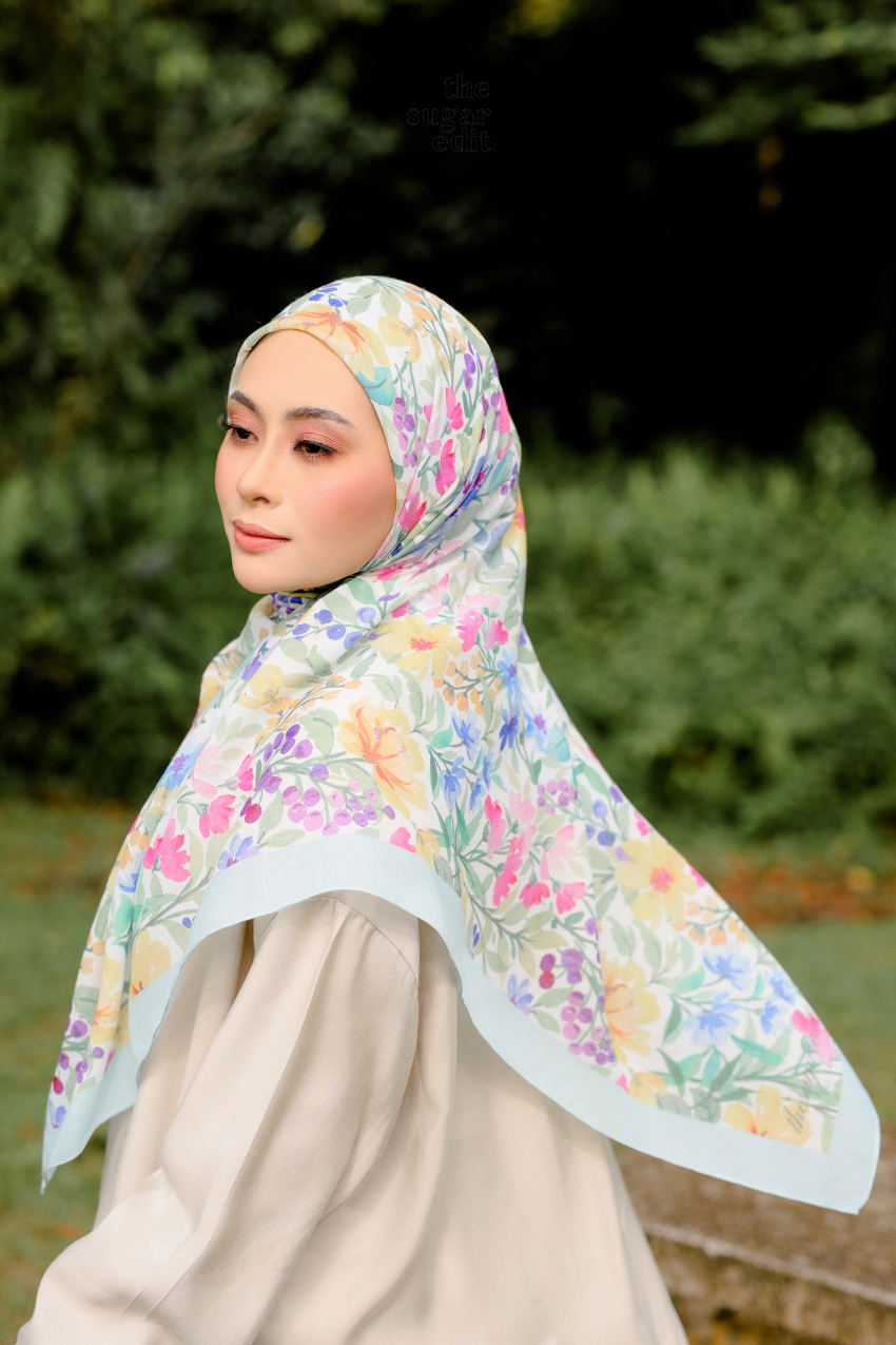 THESUGAREDIT Sun-kissed Series Premium Cotton Voile ( PANSY ) ( Preorder Send after 20th)