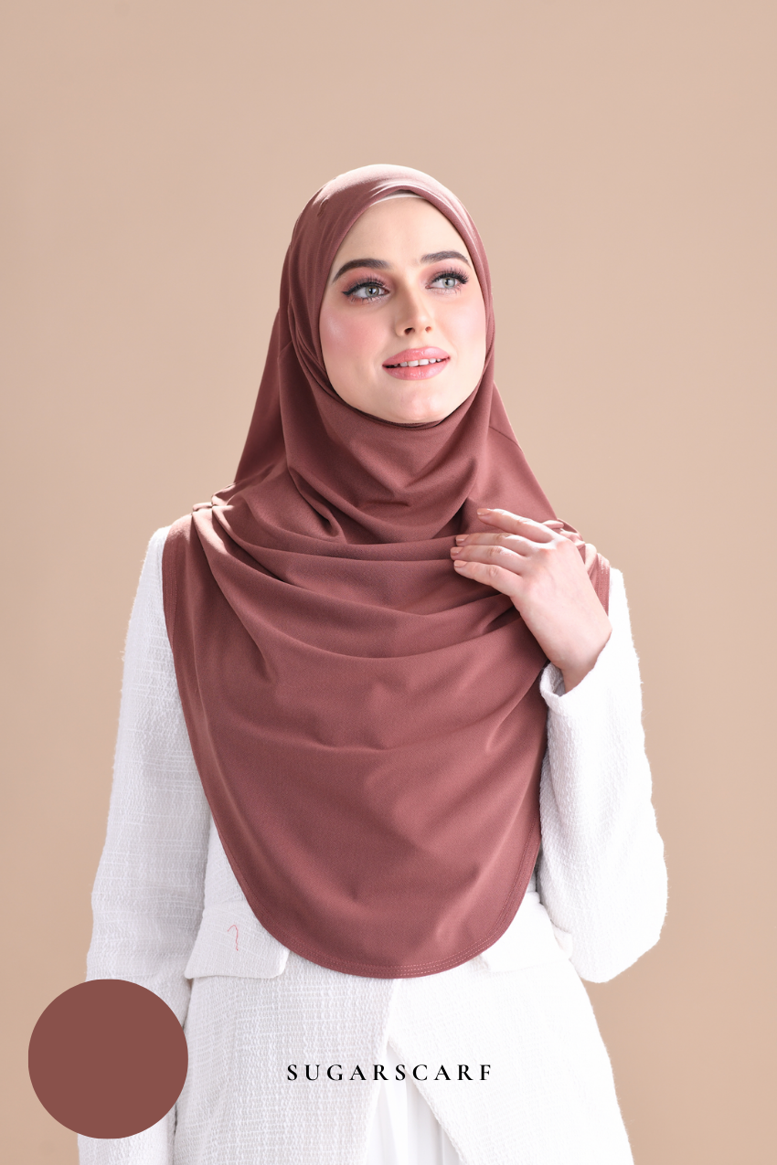 Iris Slip On Plain Hijab (Brick)