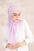 YES DEFECT - ( Square ) SSMonogramJP Voile in ( Soft Liliac )