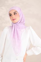 YES DEFECT - ( Square ) SSMonogramJP Voile in ( Soft Liliac )