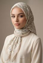 TSE BloomInvitation Japanese Cotton Voile Square - Bursa