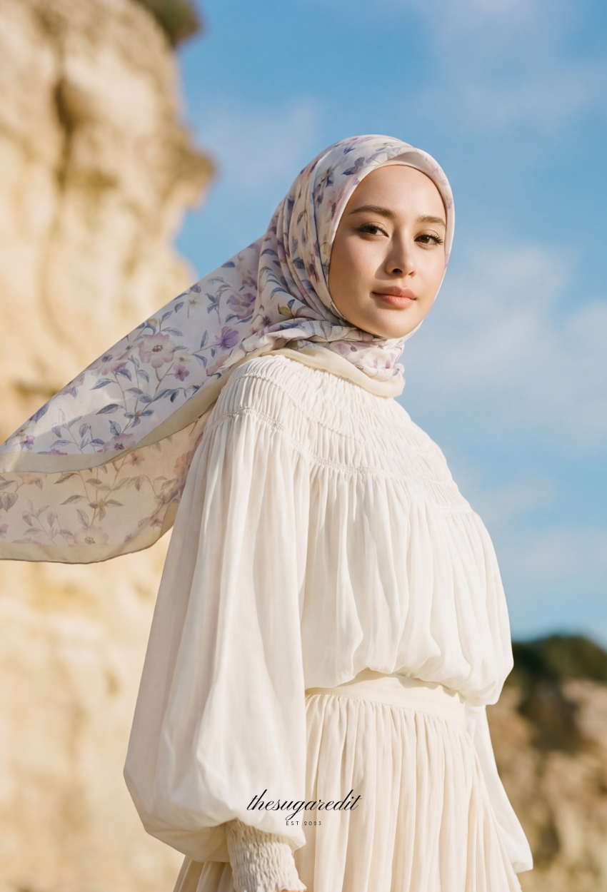 TSE Grace Collection Japanese Voile Square In Dewdrop