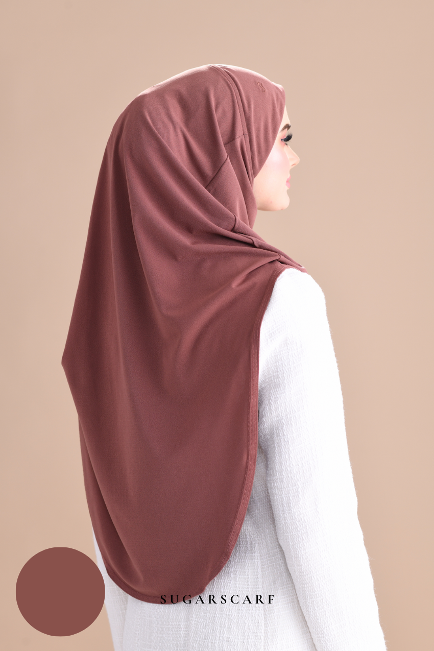 Iris Slip On Plain Hijab (Brick)