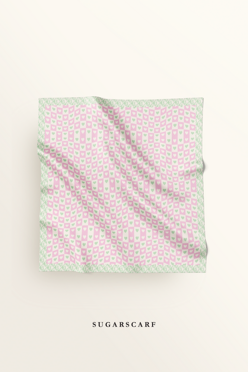 YES ( Square ) Kindness Matte Satin Silk Scarf ( SMILE )