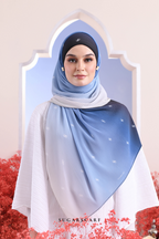 (SAMPLE) OmbreMonogram Pleated Shawl in Santorini