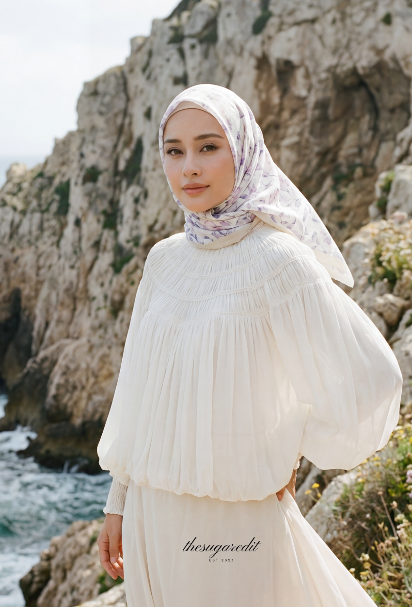 TSE Grace Collection Japanese Voile Square In Dewdrop