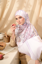 ( Square ) Classy Harmoni Mixed Satin Silk Scarf ( AFFINITY )