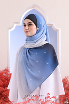 (SAMPLE) OmbreMonogram Pleated Shawl in Santorini