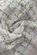 TSE BloomInvitation Japanese Cotton Voile Square - Bursa