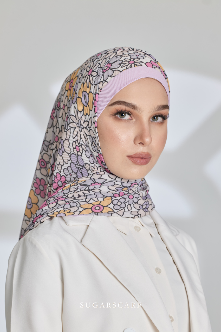 ( Full Wide Pleats Shawl ) Eid Flower Power ( HANDBAGS )