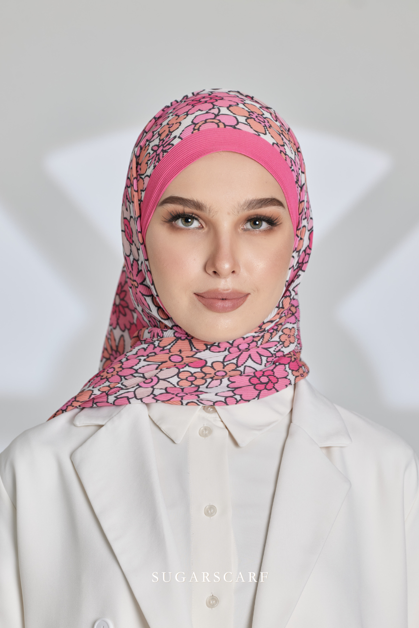 YES ( Full Wide Pleats Shawl ) Eid Flower Power ( MEMORY KEEPER )