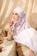 ( Square ) Classy Harmoni Mixed Satin Silk Scarf ( AFFINITY )