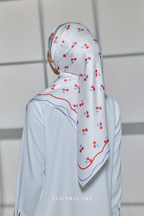 ( Square ) Celeste Matte Satin Silk Scarf ( SISTERS )