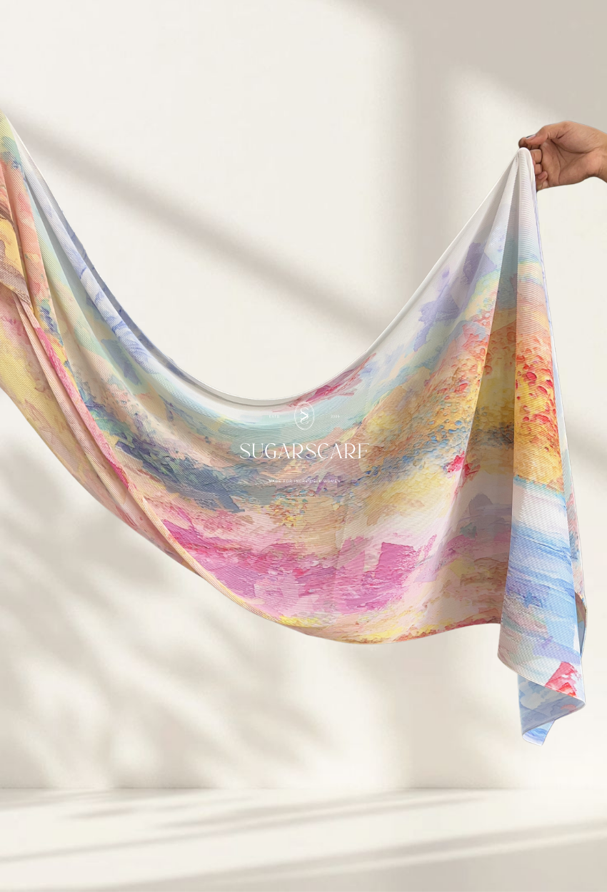 Fall In Love Wide Ultra Fine Pleated Shawl Ironless · in Estelle