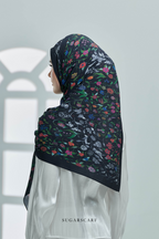 YES DEFECT ( Full Wide Pleats Shawl ) Enchanted Garden ( Maleficent)