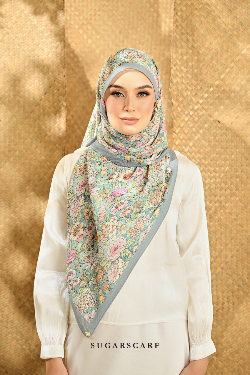 YES ( Full Wide Pleats Shawl ) Seri Blooming ( KATELIA )