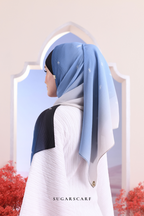 (SAMPLE) OmbreMonogram Pleated Shawl in Santorini